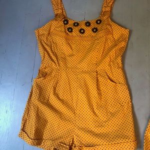 Beach Bash/Bettie Page retro romper play suit set